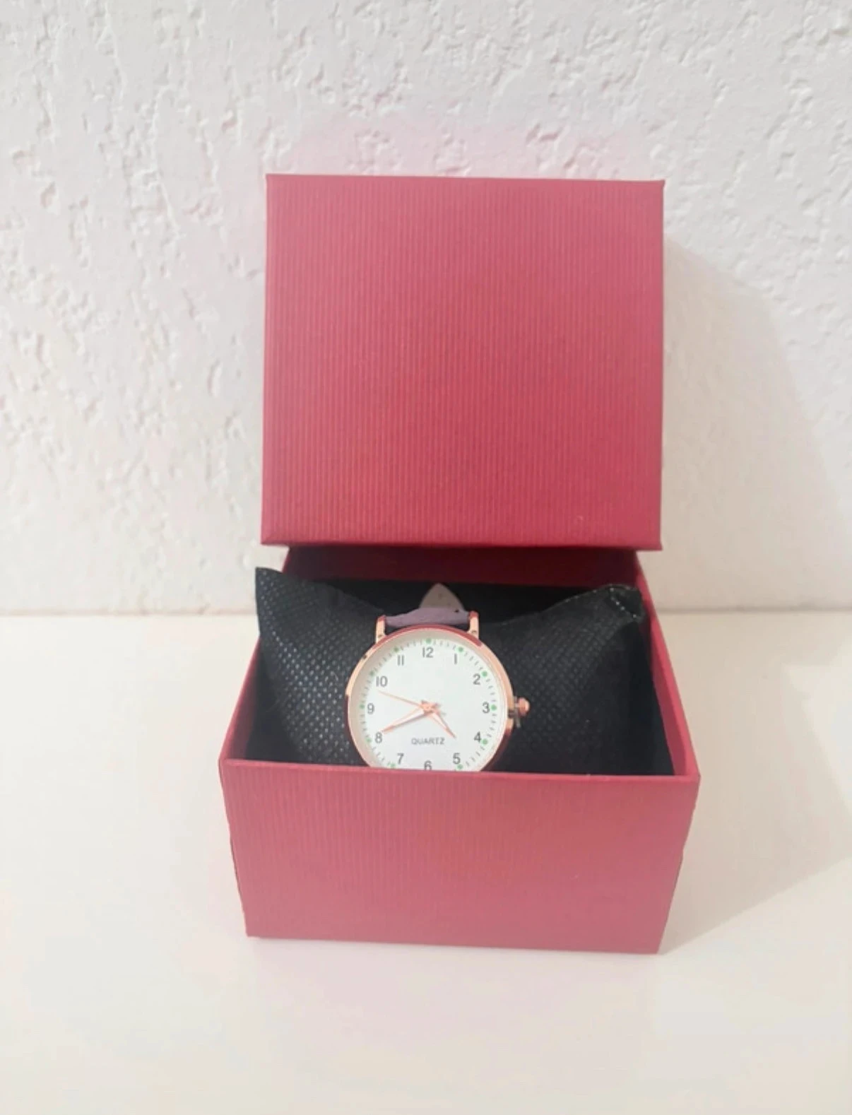 Minimalistische Quartz Horloge – Violette Band & Rosé Gouden Behuizing – photo 2